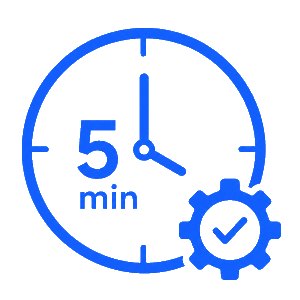 installation and setup time 5 min
